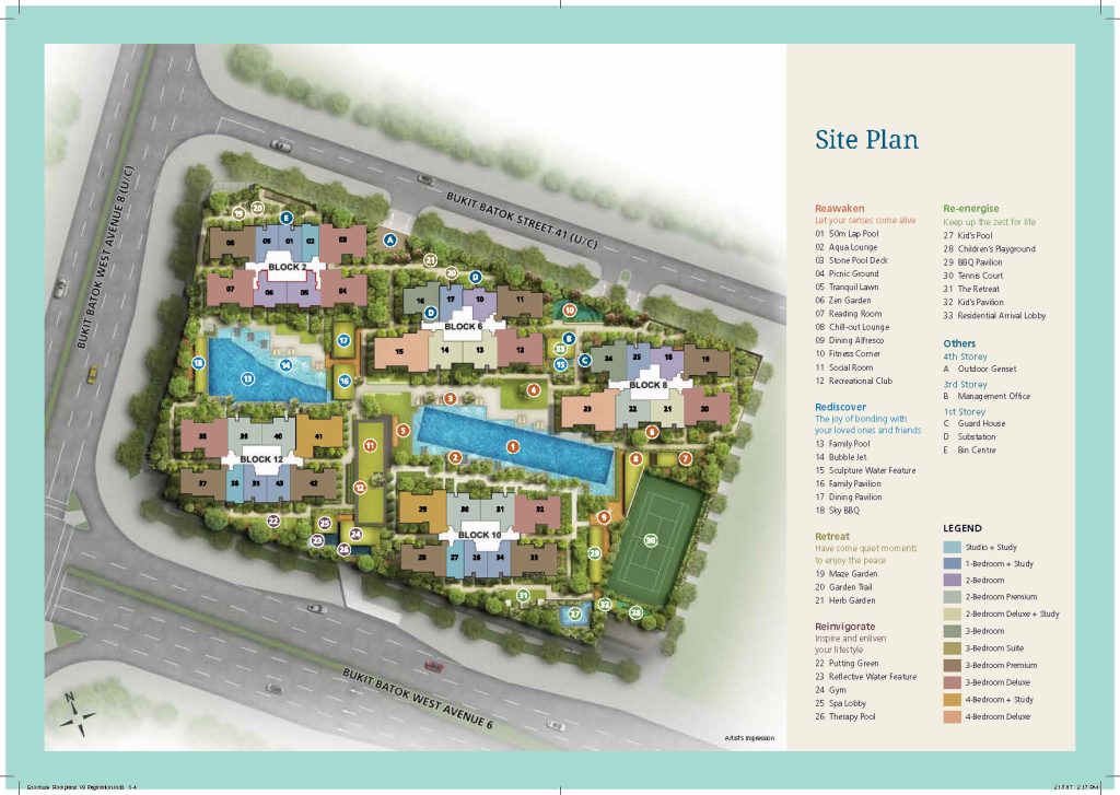Le Quest site plan, Bukit Batok, Singapore
