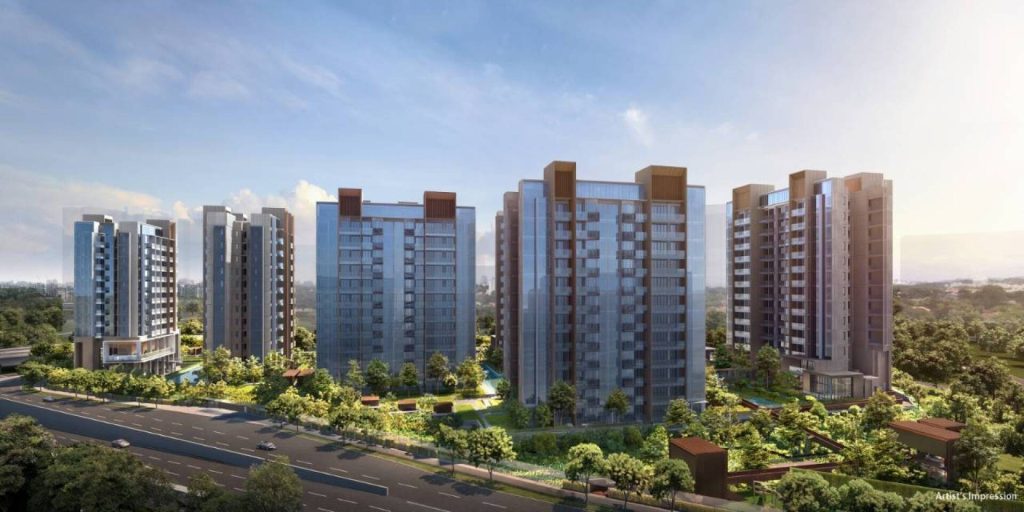 Leedon Green low-rise blocks among mature greenery, Bukit Timah, Singapore
