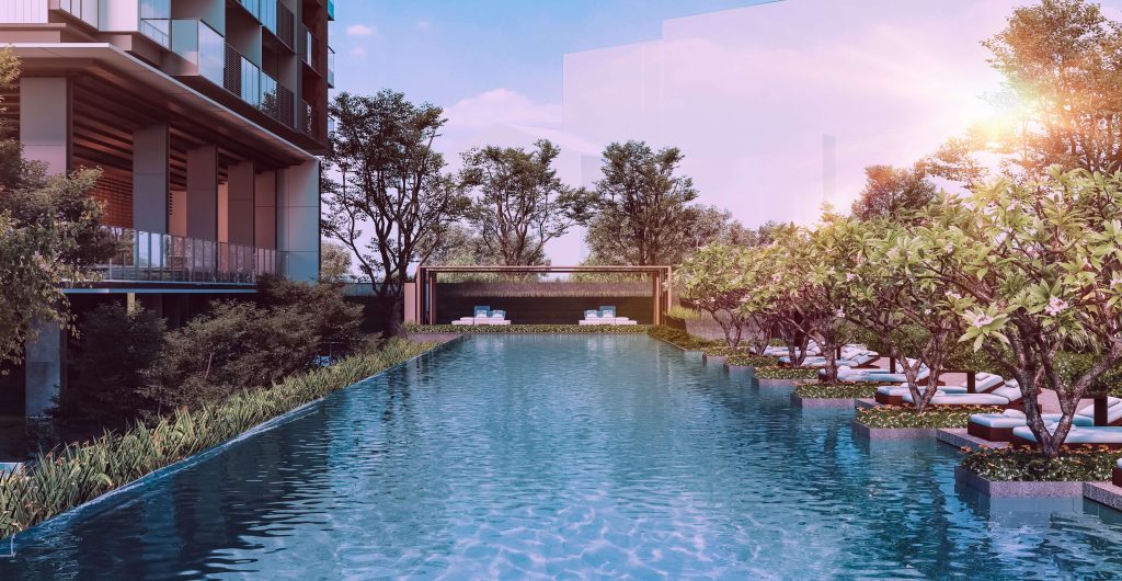Leedon Green swimming pool, Bukit Timah, Singapore