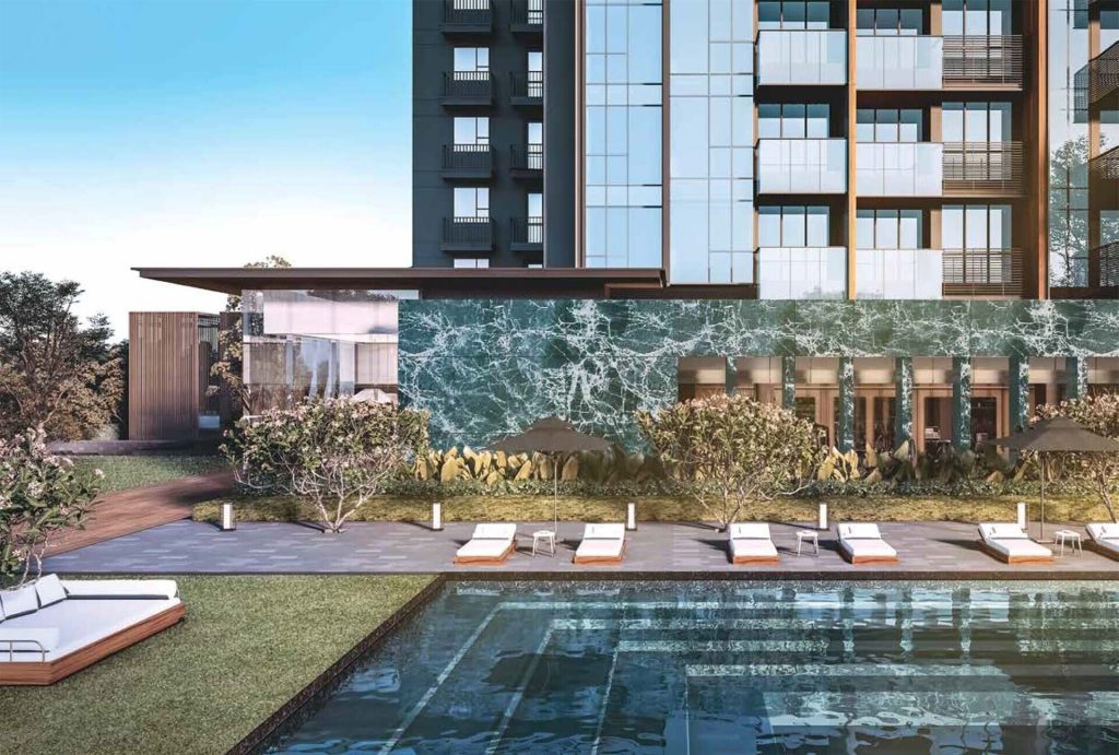Leedon Green tower exterior, Bukit Timah, Singapore