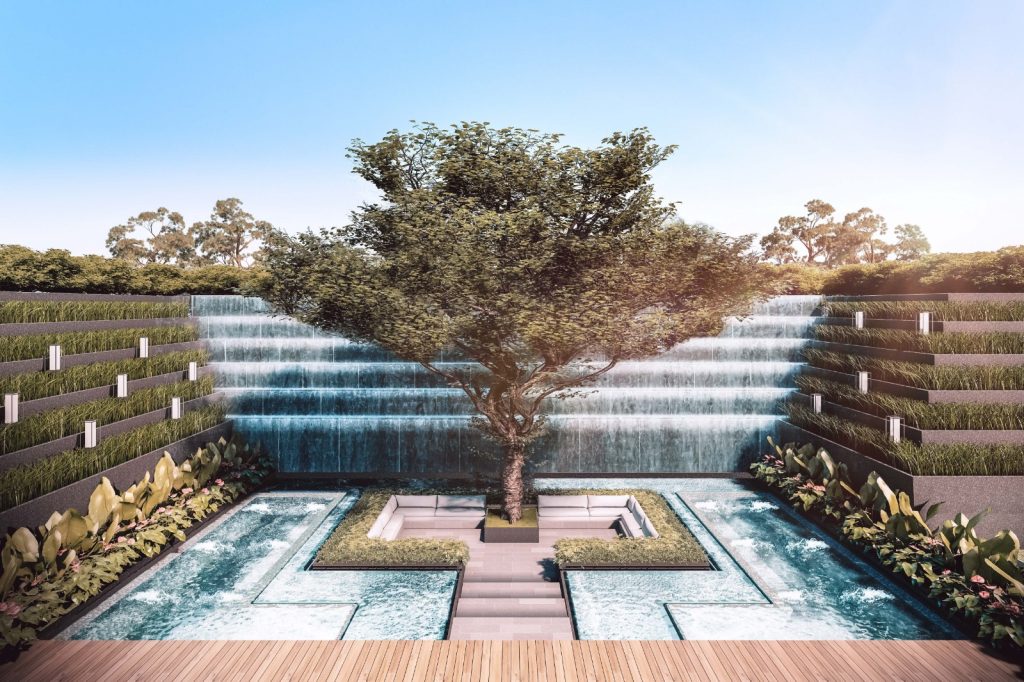 Leedon Green water feature, Bukit Timah, Singapore