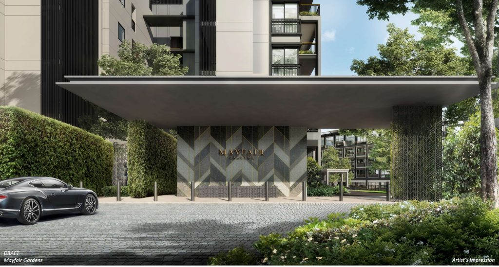 Mayfair Gardens drop-off porch, Bukit Timah, Singapore