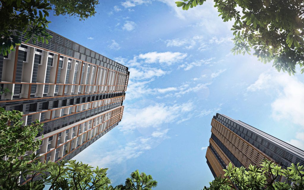 Midwood tower seen from below, Bukit Batok, Singapore