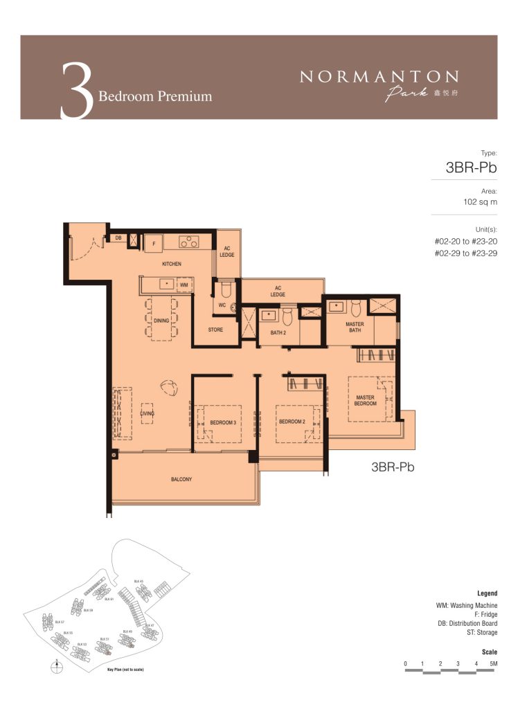 Normanton Park floor plan, 1098 sqft, Queenstown, Singapore