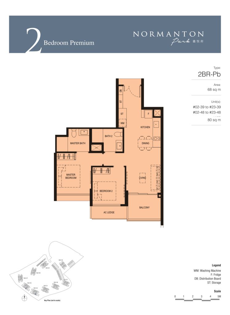 Normanton Park floor plan, 732 sqft, Queenstown, Singapore