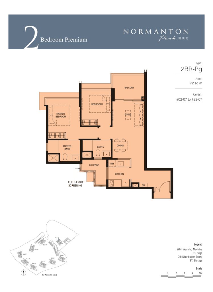 Normanton Park floor plan, 775 sqft, Queenstown, Singapore