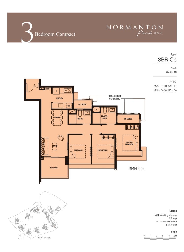 Normanton Park floor plan, 936 sqft, Queenstown, Singapore