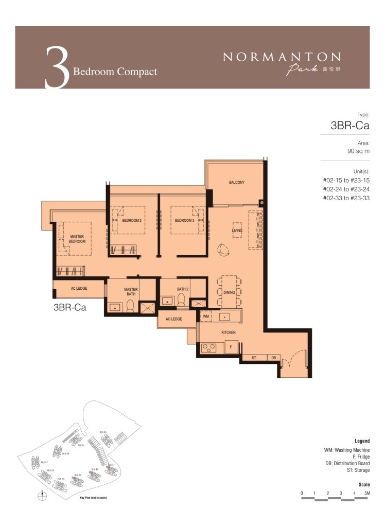 Normanton Park floor plan, 969 sqft, Queenstown, Singapore