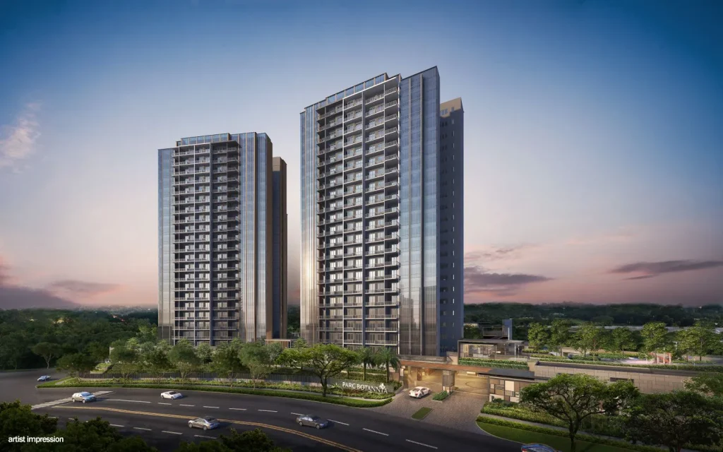 Parc Botannia tower exterior, Sengkang, Singapore
