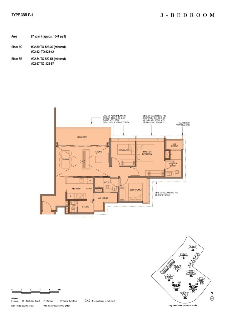Parc Clematis floor plan, 1044 sqft, Clementi, Singapore