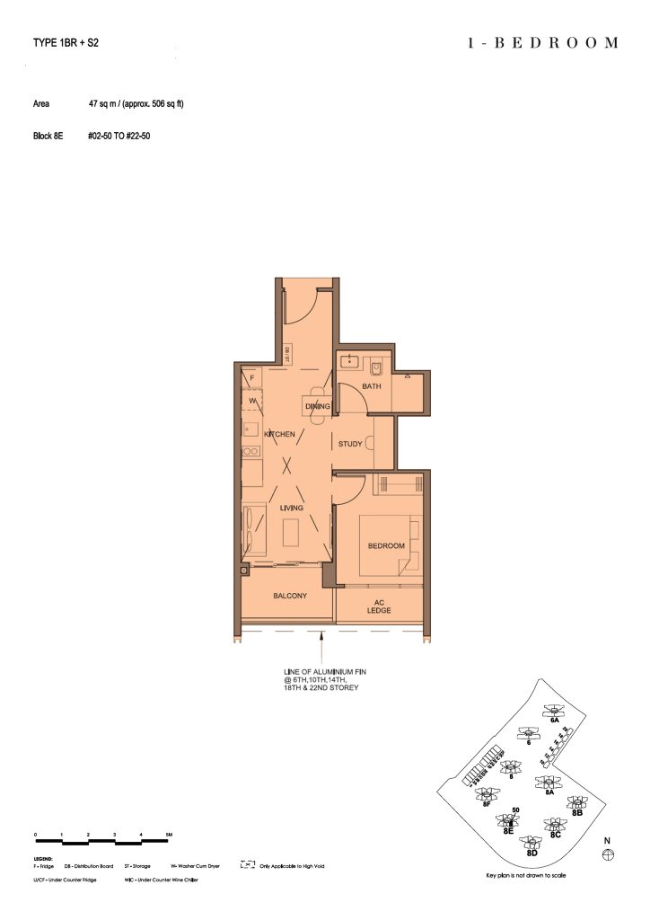 Parc Clematis floor plan, 506 sqft, Clementi, Singapore