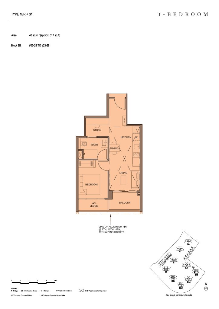 Parc Clematis floor plan, 517 sqft, Clementi, Singapore
