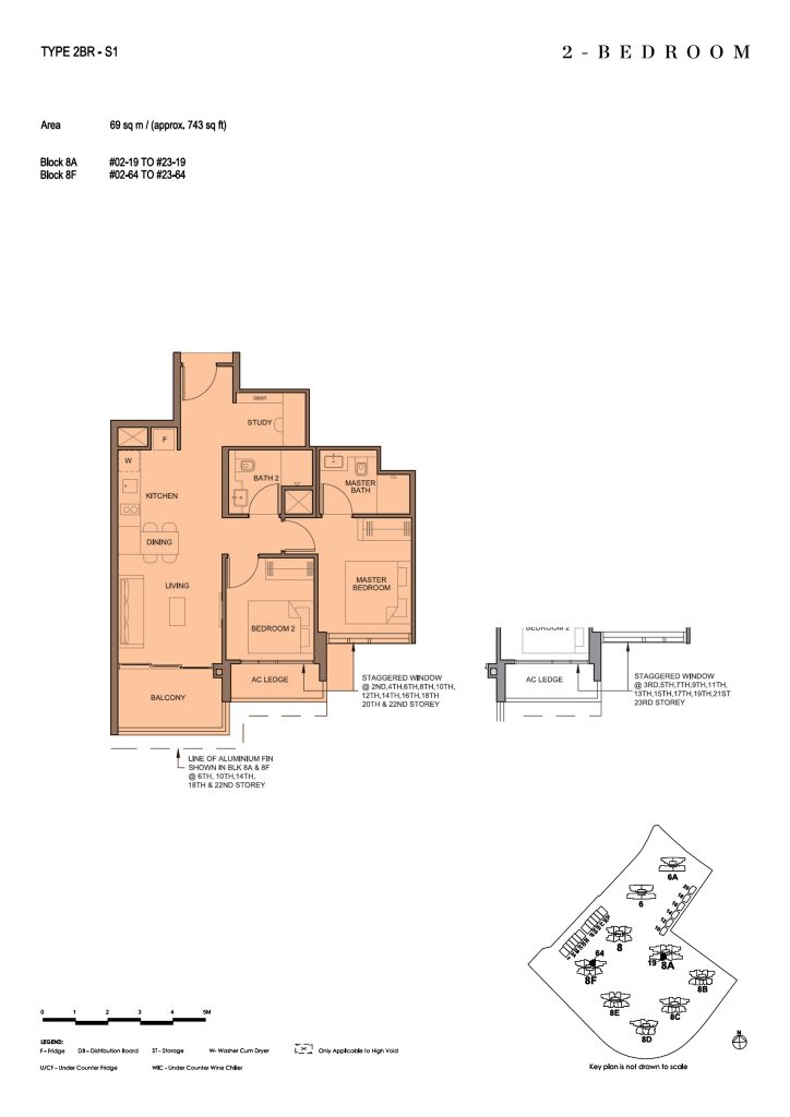 Parc Clematis floor plan, 764 sqft, Clementi, Singapore