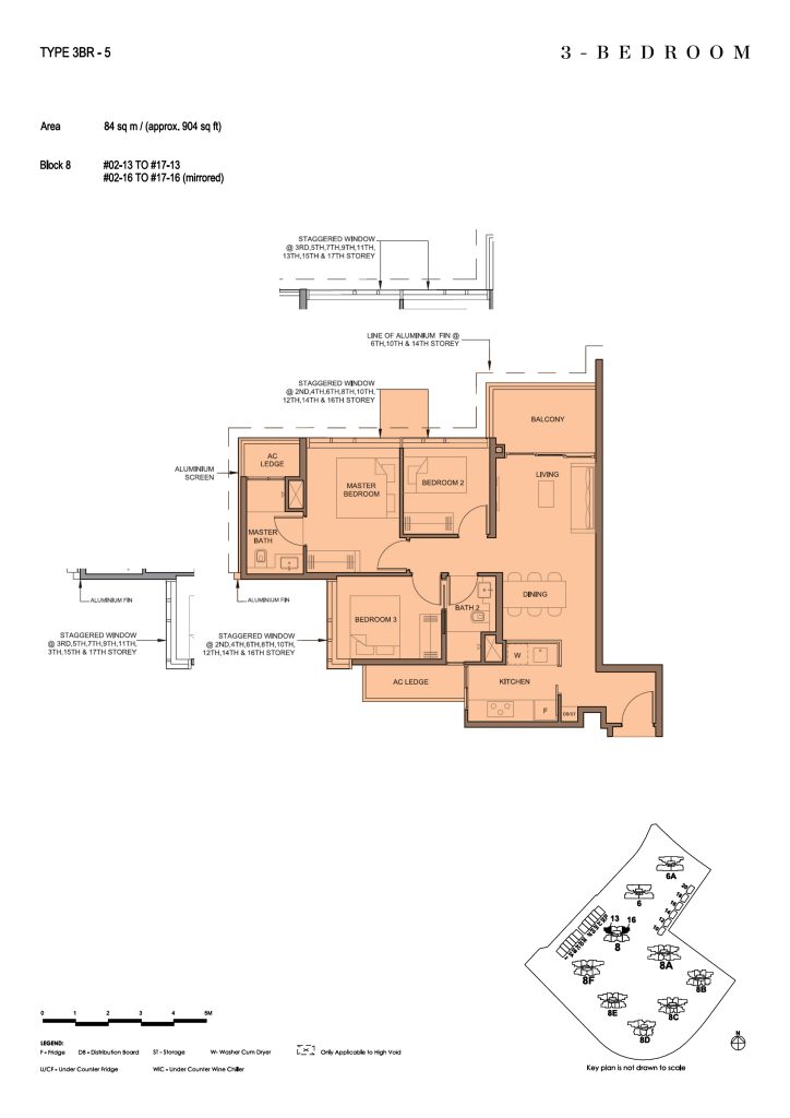Parc Clematis floor plan, 904 sqft, Clementi, Singapore