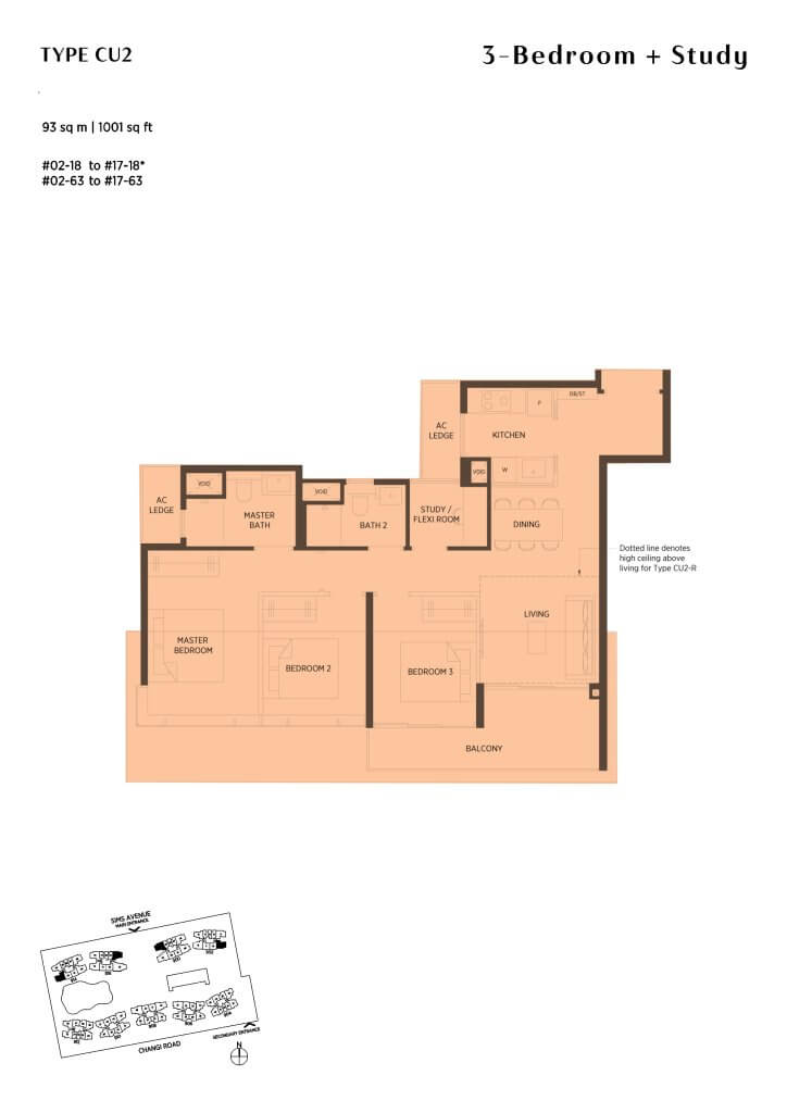 Parc Esta floor plan, 1001 sqft, Geylang, Singapore