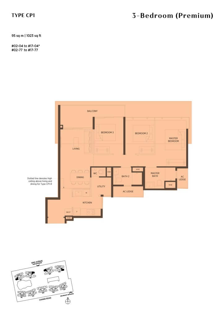 Parc Esta floor plan, 1023 sqft, Geylang, Singapore