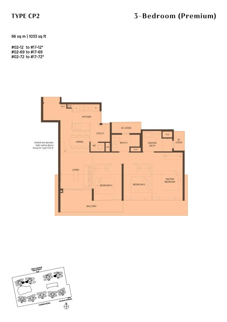 Parc Esta floor plan, 1033 sqft, Geylang, Singapore