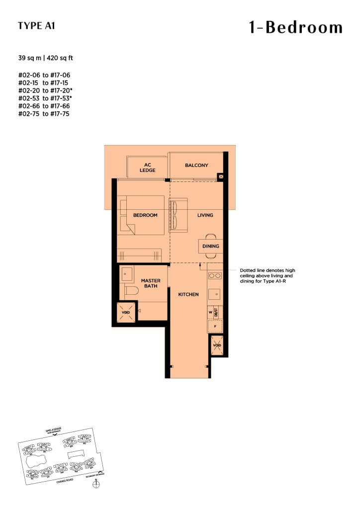 Parc Esta floor plan, 420 sqft, Geylang, Singapore