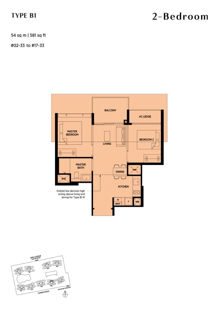 Parc Esta floor plan, 581 sqft, Geylang, Singapore