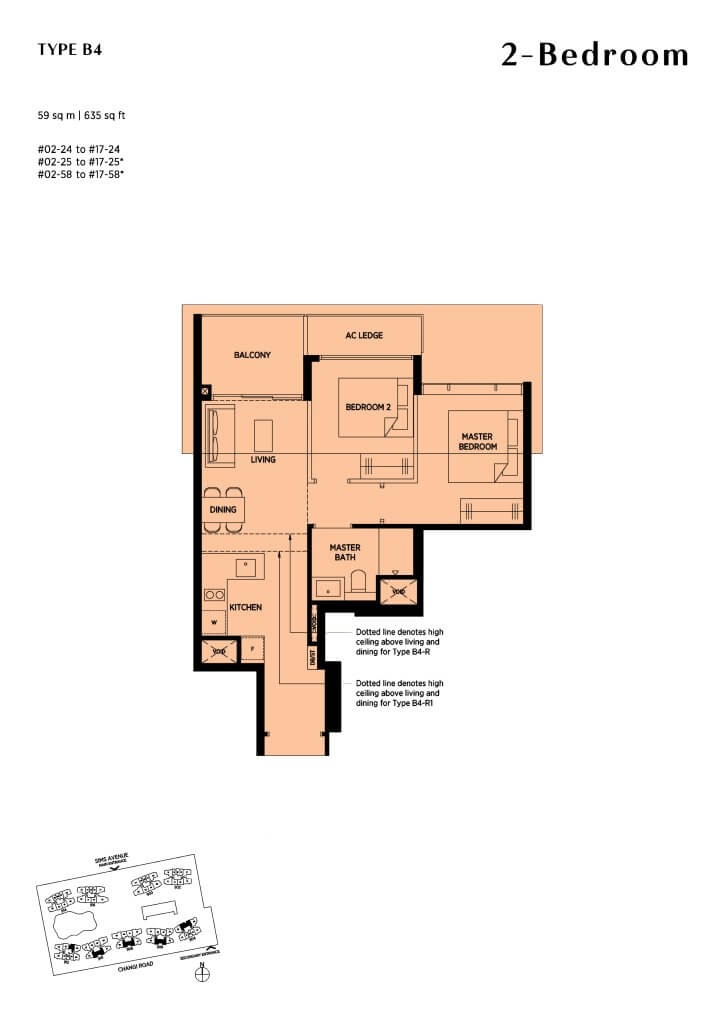 Parc Esta floor plan, 635 sqft, Geylang, Singapore