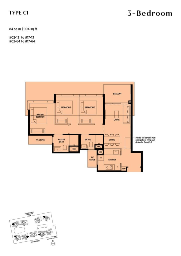 Parc Esta floor plan, 904 sqft, Geylang, Singapore