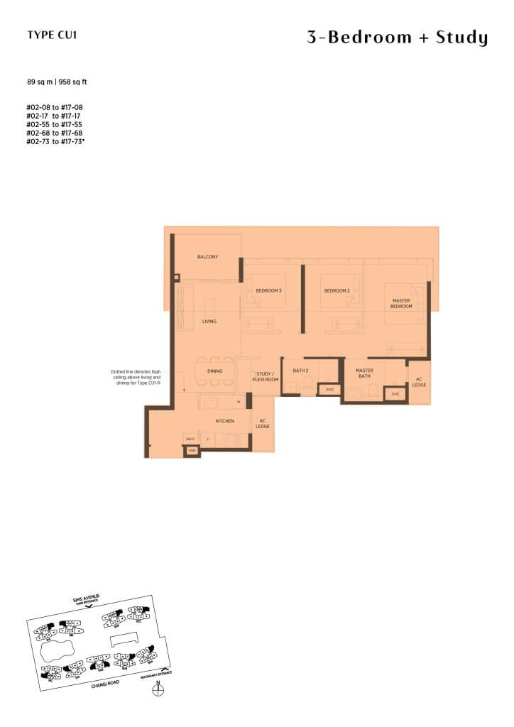 Parc Esta floor plan, 958 sqft, Geylang, Singapore