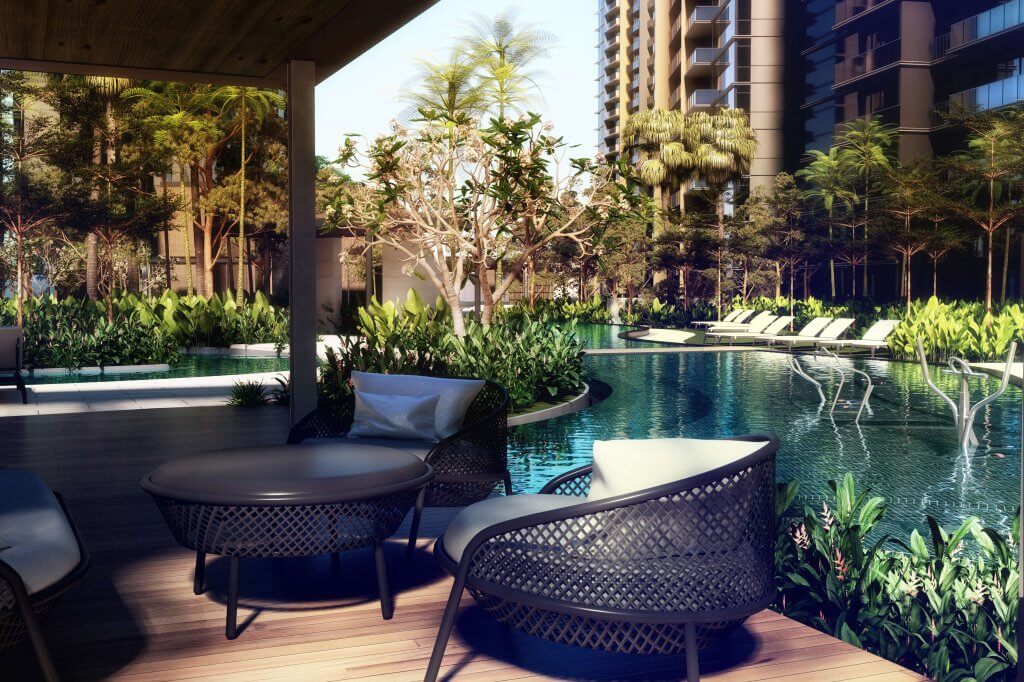 Parc Esta poolside pavilion, Geylang, Singapore