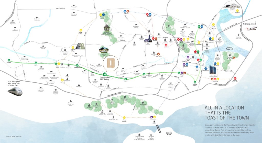 Queens Peak location map, Queenstown, Singapore