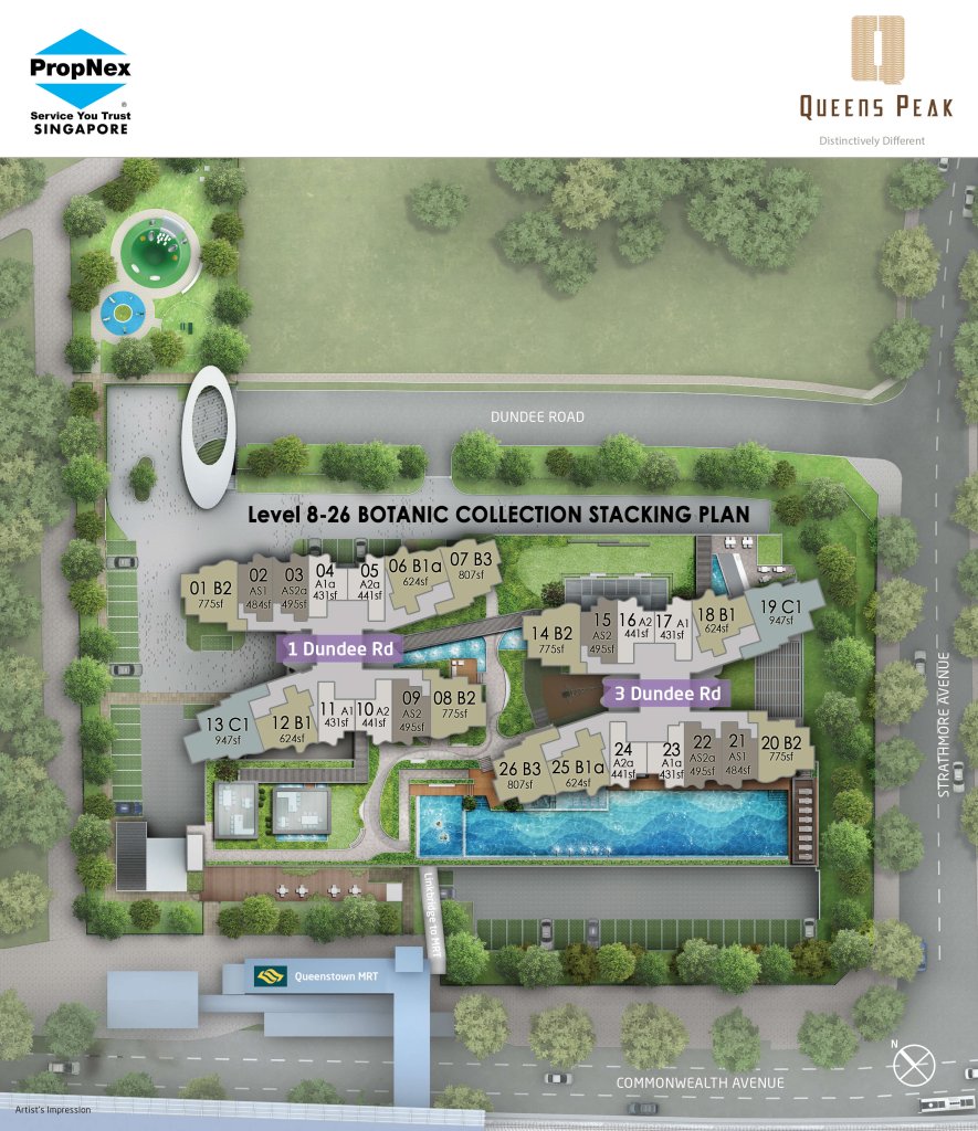 Queens Peak Site Map (Botannic)