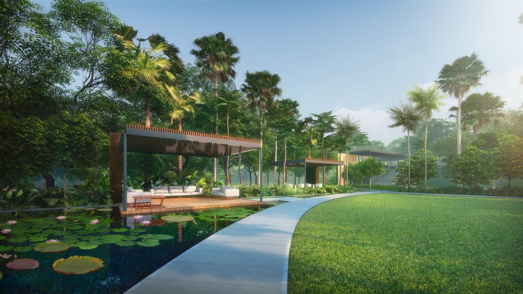 Stirling Residences lawn, Queenstown, Singapore