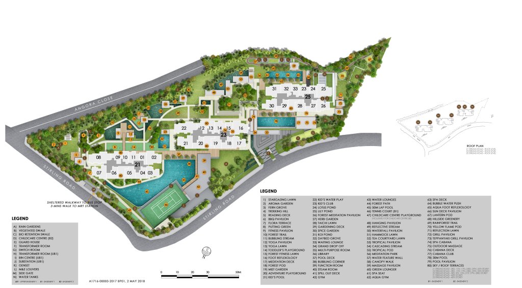 Stirling Residences site plan, Queenstown, Singapore
