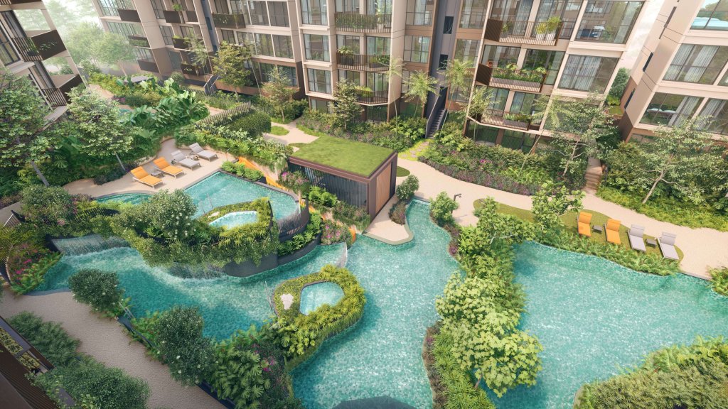 The Watergardens at Canberra swimming pool, Sembawang, Singapore