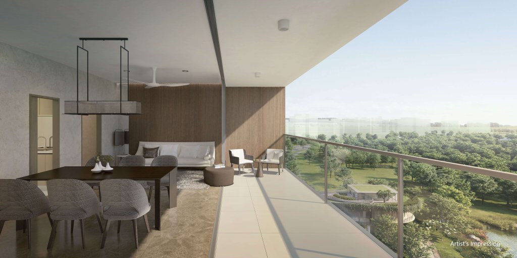 The Woodleigh Residences living room balcony, Toa Payoh, Singapore