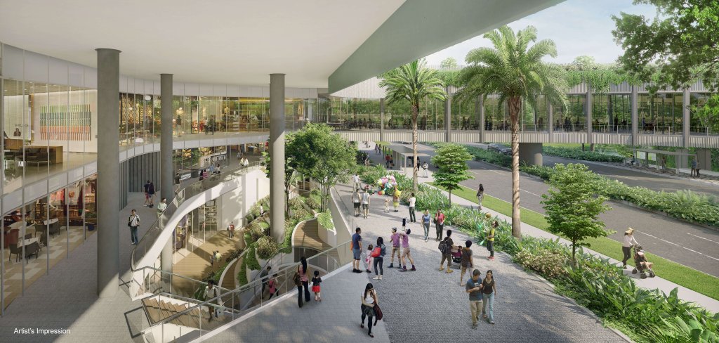 The Woodleigh Residences retail shops entrance, Toa Payoh, Singapore