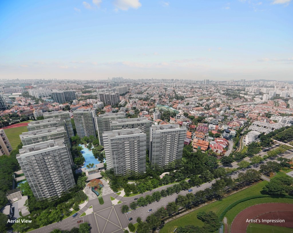 The Florence Residences aerial view, Hougang, Singapore