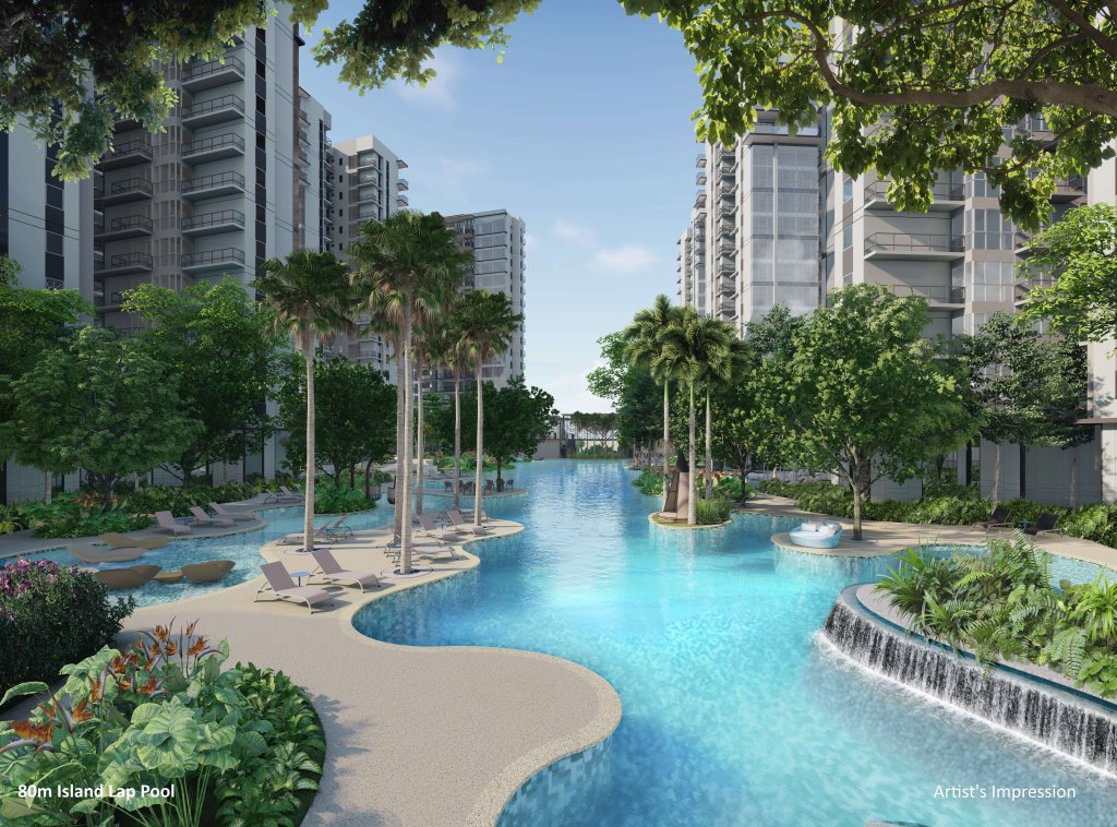 The Florence Residences swimming pool, Hougang, Singapore