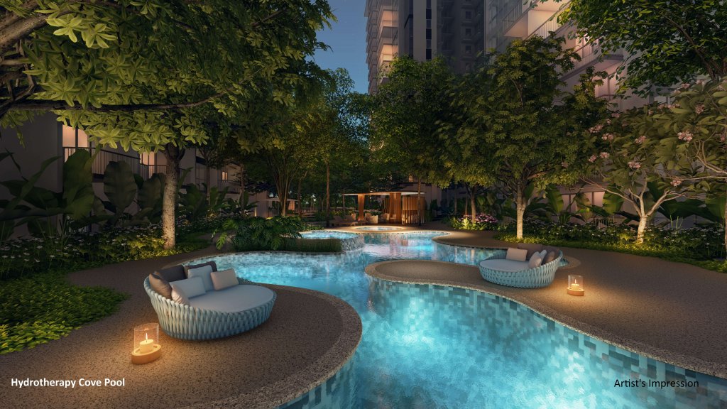 The Florence Residences swimming pool, Hougang, Singapore
