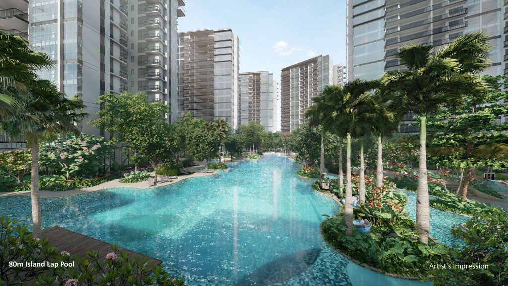 The Florence Residences swimming pool, Hougang, Singapore