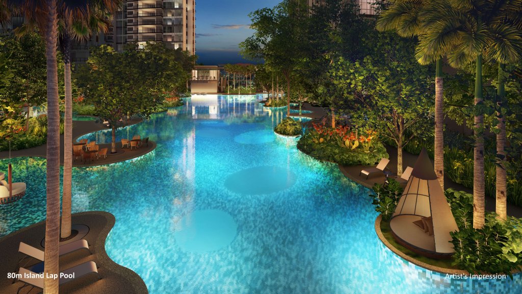 The Florence Residences swimming pool, Hougang, Singapore