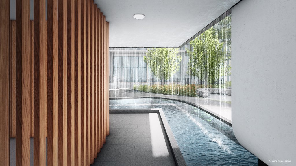 The Gazania water feature wall, Serangoon, Singapore