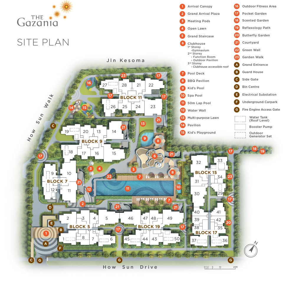 The Gazania thegazania site plan, Serangoon, Singapore
