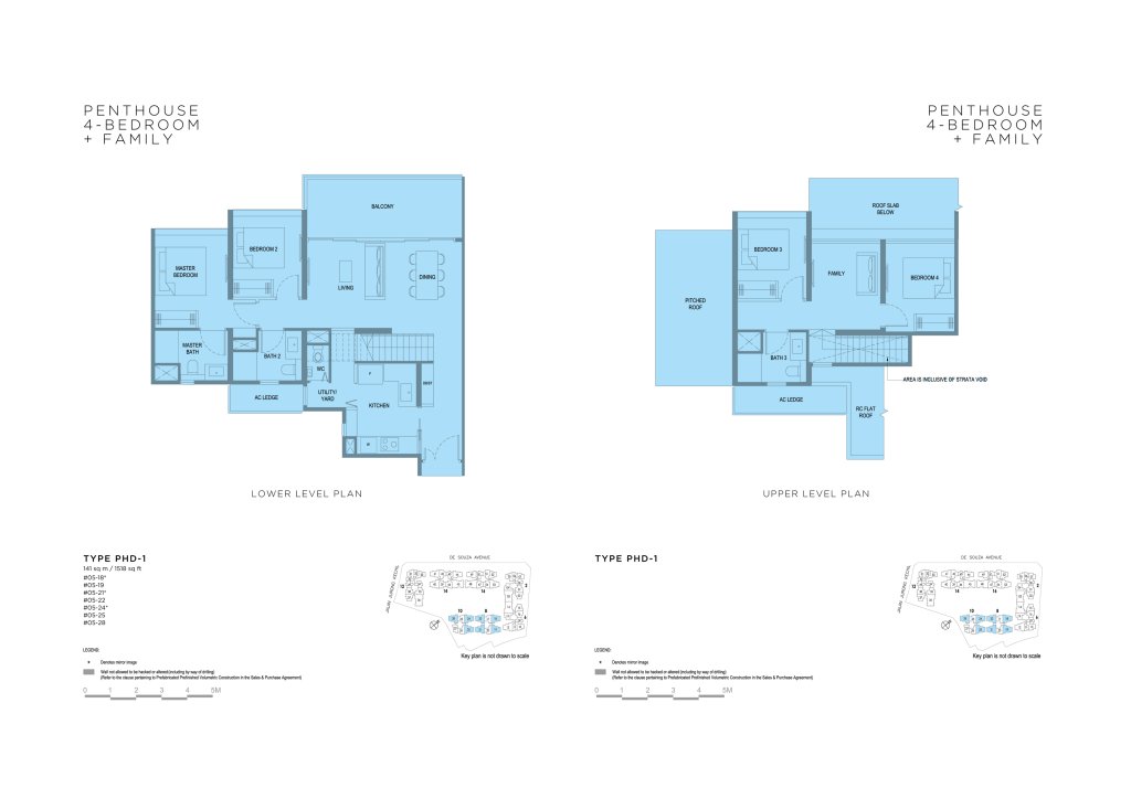 Verdale 1,518 sqft penthouse floor plan, Bukit Timah, Singapore