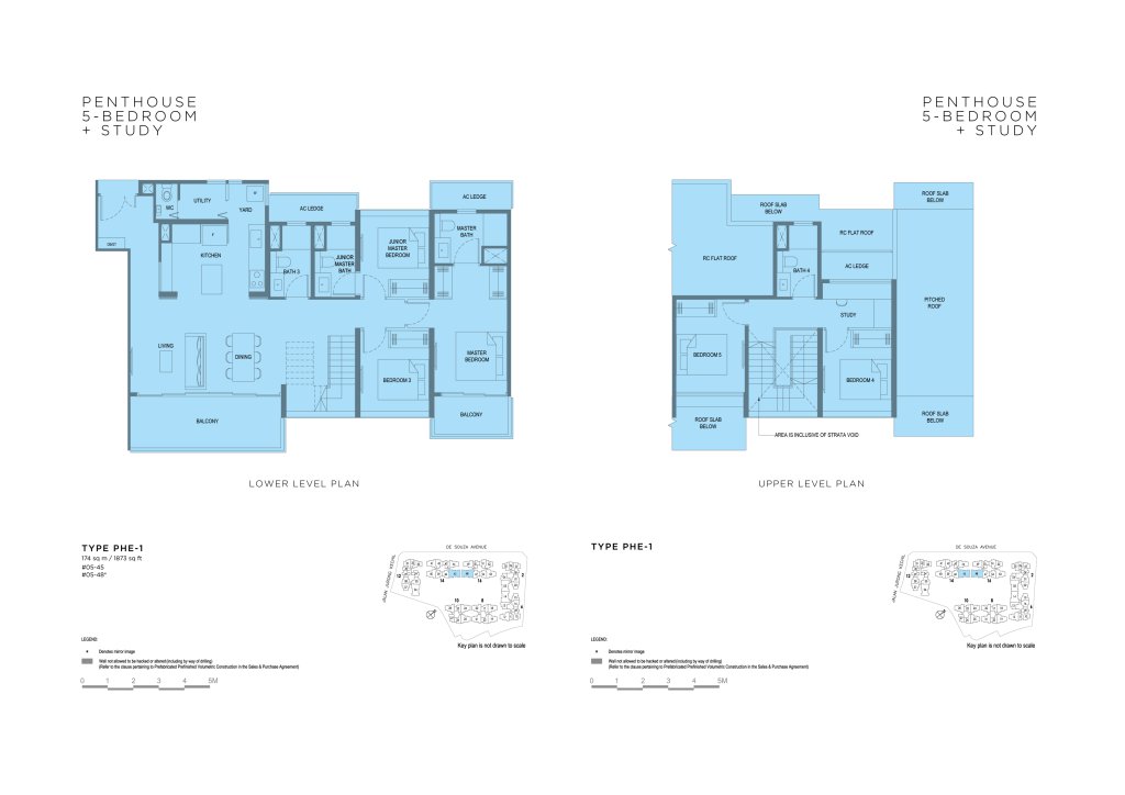 Verdale 1,873 sqft penthouse floor plan, Bukit Timah, Singapore