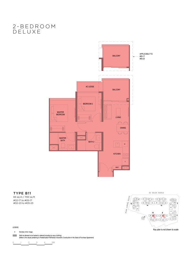Verdale 700 sqft floor plan, Bukit Timah, Singapore
