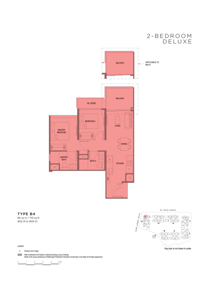 Verdale 710 sqft floor plan, Bukit Timah, Singapore