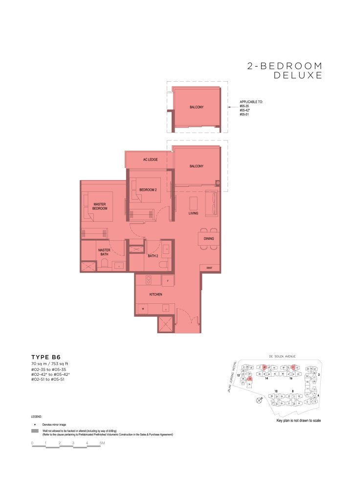 Verdale 753 sqft floor plan, Bukit Timah, Singapore