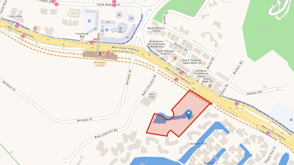 Berlayar Close GLS site map in the Greater Southern Waterfront