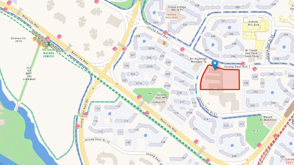 Jurong East Avenue 1 Executive Condominium GLS site map