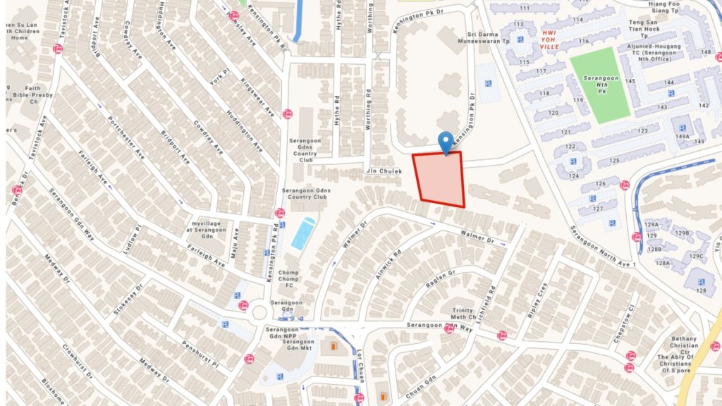 Serangoon North View GLS site map near the future Cross Island Line
