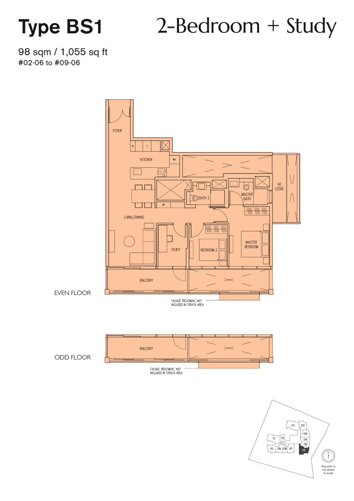 19 Nassim floor plan 1,055 sqft Type BS1